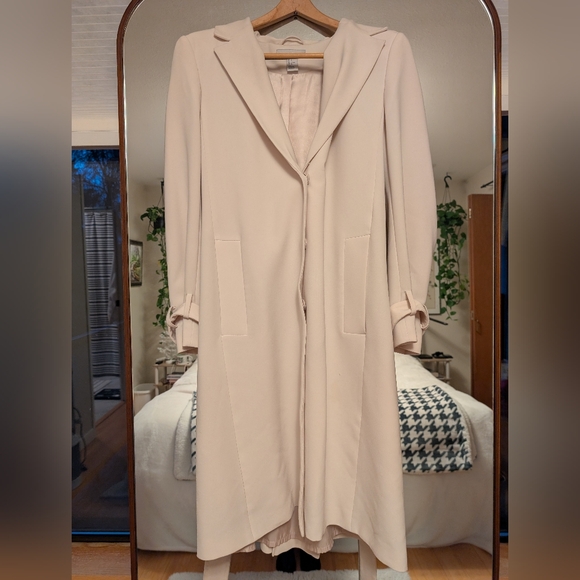 Brushed-finish twill trench coat Size 12 - Limited Time Sale - Picture 2 of 9